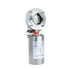 Niederdruck-hygienisches rostfreies Drosselventil mit pneumatischem Auslöser