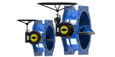 Blaues Wasserhaltungs-Steuerventil RAL 5010, doppeltes Exzenterdrosselventil