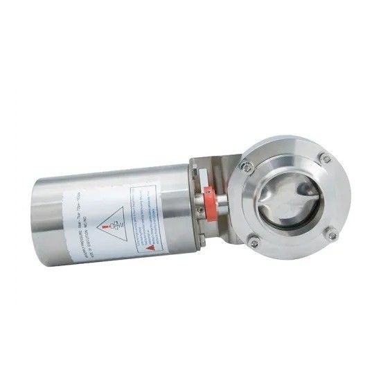 Niederdruck-hygienisches rostfreies Drosselventil mit pneumatischem Auslöser