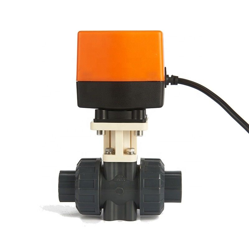 Weisen-motorisierte elektrisches betätigtes Kugelventil DN15 1/2 Zoll-2, Plastik-PVC-Kugelventil