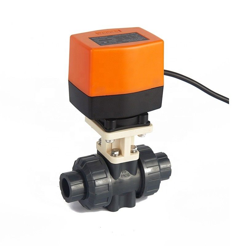 Weisen-motorisierte elektrisches betätigtes Kugelventil DN15 1/2 Zoll-2, Plastik-PVC-Kugelventil