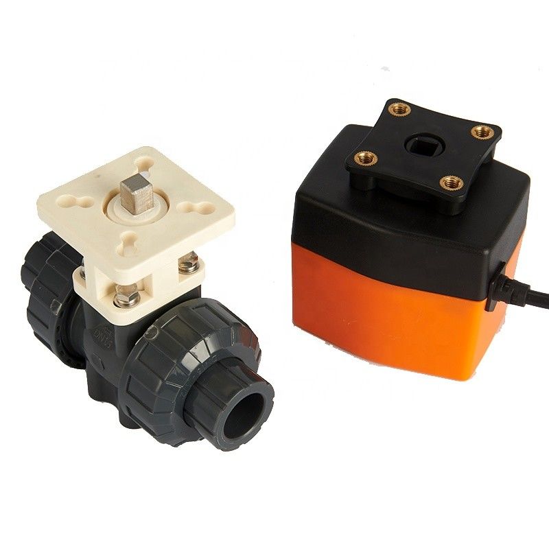 Weisen-motorisierte elektrisches betätigtes Kugelventil DN15 1/2 Zoll-2, Plastik-PVC-Kugelventil