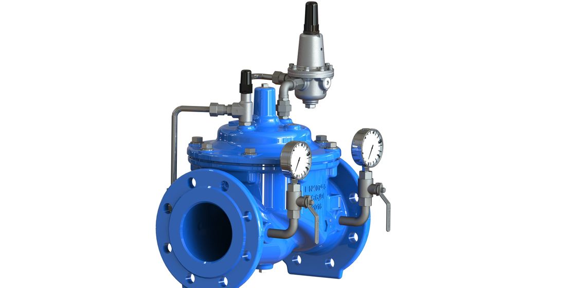 Blaues Farbwasser-Druckregelventil mit 2 Möglichkeits-Edelstahl-Piloten