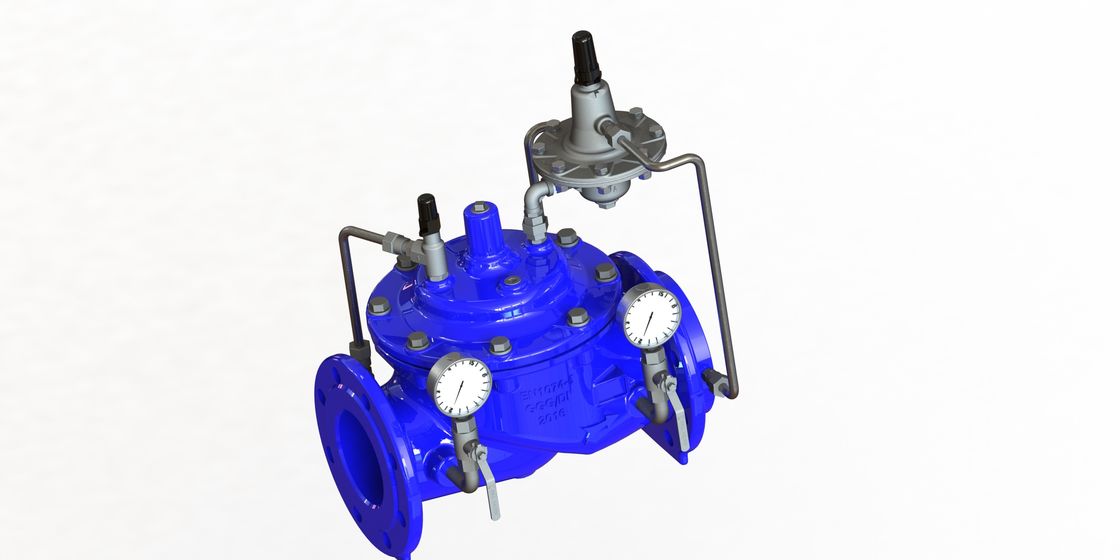 Blauer Fluss-Begrenzungsventil RAL 5010, genauer Fluss Rate Control Valve