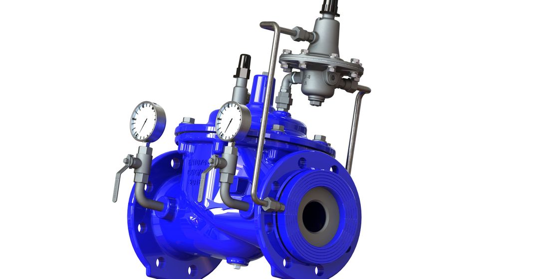 Blauer Fluss-Begrenzungsventil RAL 5010, genauer Fluss Rate Control Valve