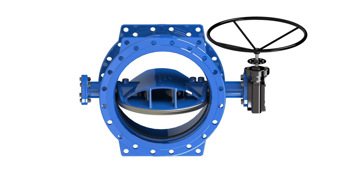 Blaues Wasserhaltungs-Steuerventil RAL 5010, doppeltes Exzenterdrosselventil