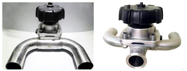 Membranventil-hygienischer Grad des Edelstahl-316L, U-förmig